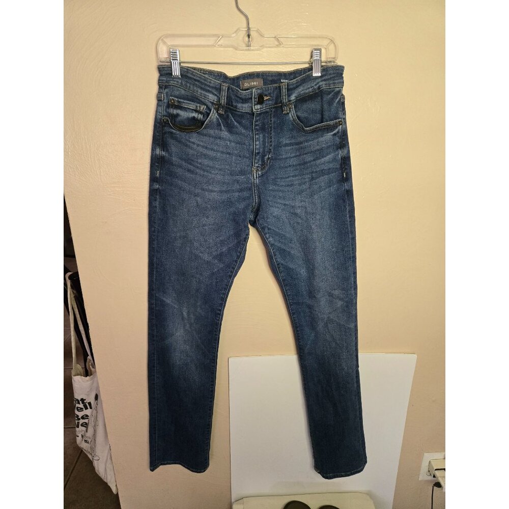 DL1961 Russell Slim Straight Jeans Size 28x34 Premium Denim Classic Stonewash